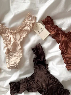 Набор шелковых стринг Creamy