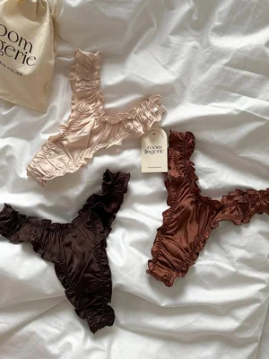 Набор шелковых стринг Creamy